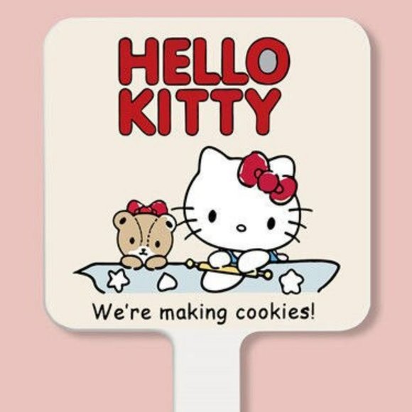 Sanrio Hello Kitty Small Hand Mirror White & Red Kawaii - Picture 2 of 3